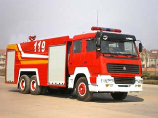重汽豪濼雙橋水罐消防車12-15噸
