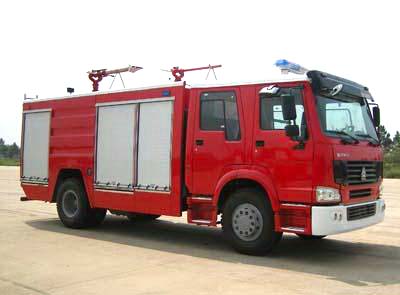 重汽豪濼單橋干粉消防車